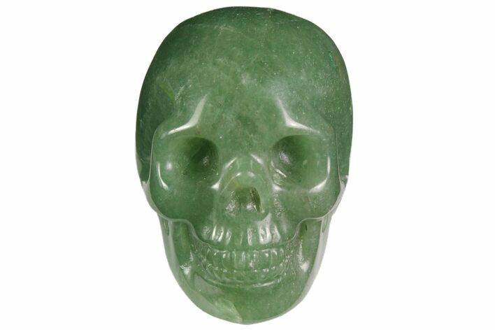Realistic, Polished Green Aventurine Skull #116449
